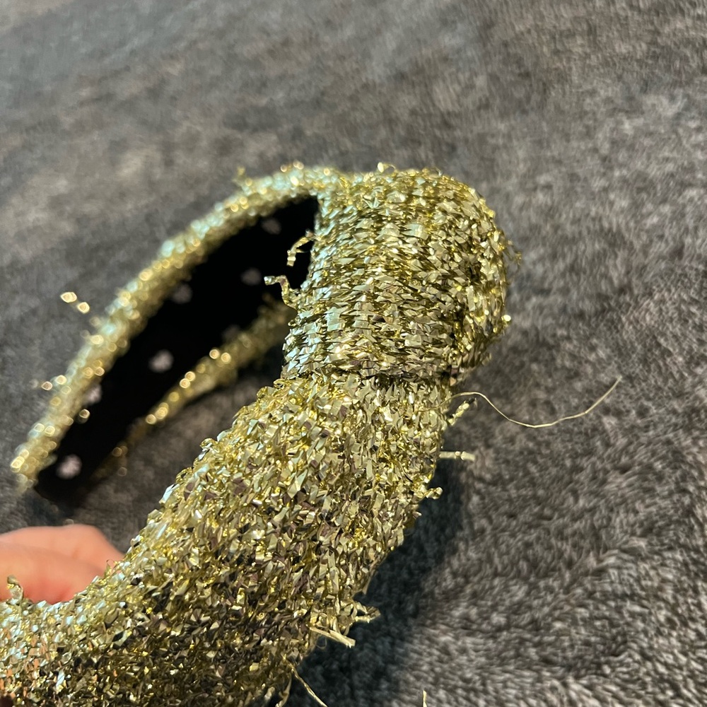 LELE
SADOUGH gold tinsel headband
